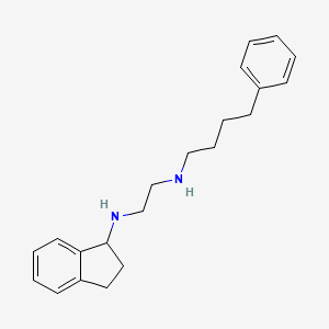 molecular formula C21H28N2 B12575291 N~1~-(2,3-Dihydro-1H-inden-1-yl)-N~2~-(4-phenylbutyl)ethane-1,2-diamine CAS No. 627526-23-2