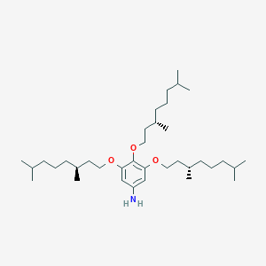 molecular formula C36H67NO3 B12575298 3,4,5-Tris[(S)-3,7-dimethyloctyloxy]aniline CAS No. 480445-08-7