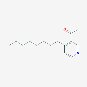 molecular formula C15H23NO B12575465 1-(4-Octylpyridin-3-yl)ethan-1-one CAS No. 195143-65-8