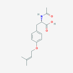 molecular formula C16H21NO4 B12575472 L-Tyrosine, N-acetyl-O-(3-methyl-2-butenyl)- CAS No. 592534-82-2