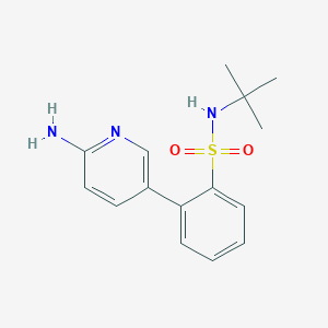 molecular formula C15H19N3O2S B12575503 Benzenesulfonamide, 2-(6-amino-3-pyridinyl)-N-(1,1-dimethylethyl)- CAS No. 203512-83-8