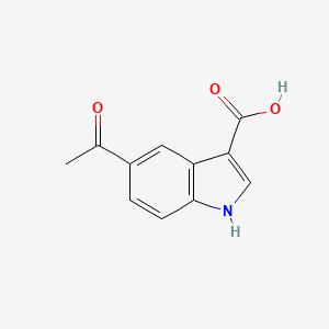 molecular formula C11H9NO3 B12575535 5-acetyl-1H-indole-3-carboxylic acid CAS No. 626234-82-0