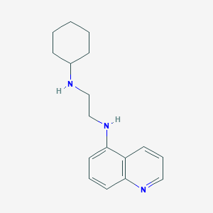 molecular formula C17H23N3 B12575577 N~1~-Cyclohexyl-N~2~-(quinolin-5-yl)ethane-1,2-diamine CAS No. 627519-57-7
