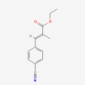 molecular formula C13H13NO2 B12575579 Ethyl 3-(4-cyanophenyl)methacrylate 