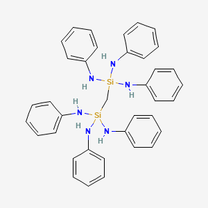 molecular formula C37H38N6Si2 B12575582 Bis[tris(phenylamino)silyl]methane CAS No. 193748-21-9