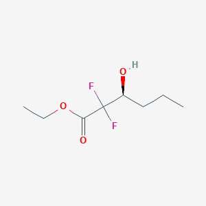 molecular formula C8H14F2O3 B12575646 Ethyl (3S)-2,2-difluoro-3-hydroxyhexanoate CAS No. 191917-77-8