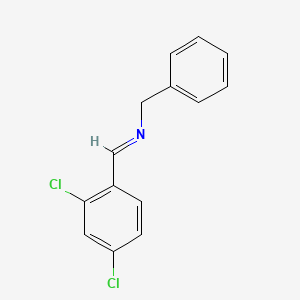 molecular formula C14H11Cl2N B12575654 Benzenemethanamine, N-[(2,4-dichlorophenyl)methylene]- CAS No. 346700-56-9