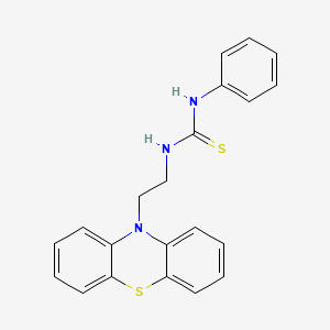 molecular formula C21H19N3S2 B12575679 Thiourea, N-[2-(10H-phenothiazin-10-yl)ethyl]-N'-phenyl- CAS No. 620962-29-0