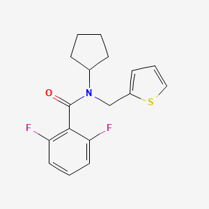 molecular formula C17H17F2NOS B12575687 N-Cyclopentyl-2,6-difluoro-N-[(thiophen-2-yl)methyl]benzamide CAS No. 606117-62-8