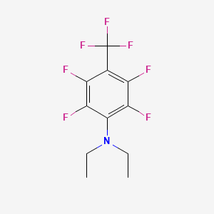 molecular formula C11H10F7N B12575691 N,N-Diethyl-2,3,5,6-tetrafluoro-4-(trifluoromethyl)aniline CAS No. 186753-43-5
