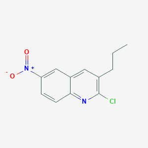 molecular formula C12H11ClN2O2 B12575706 2-Chloro-6-nitro-3-propylquinoline CAS No. 610320-23-5