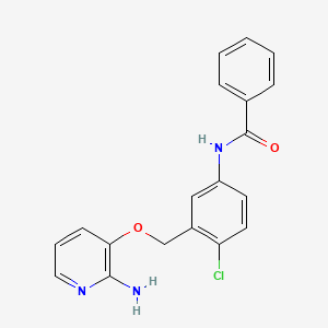 molecular formula C19H16ClN3O2 B12575876 N-(3-{[(2-Aminopyridin-3-yl)oxy]methyl}-4-chlorophenyl)benzamide CAS No. 642084-85-3