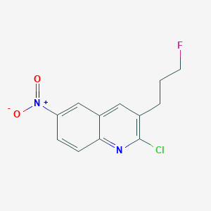 molecular formula C12H10ClFN2O2 B12575892 2-Chloro-3-(3-fluoropropyl)-6-nitroquinoline CAS No. 610320-26-8