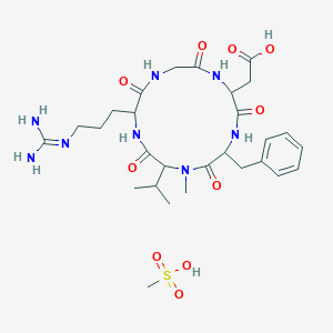 molecular formula C28H44N8O10S B12575900 Cilengitide methanesulfonate 