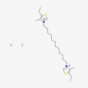 molecular formula C24H42I2N2S2 B12575916 Thiazolium, 3,3'-(1,12-dodecanediyl)bis[5-ethyl-4-methyl-, diiodide CAS No. 639459-71-5