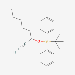 molecular formula C24H32OSi B12575956 Silane, (1,1-dimethylethyl)[[(1S)-1-ethynylhexyl]oxy]diphenyl- CAS No. 192765-48-3