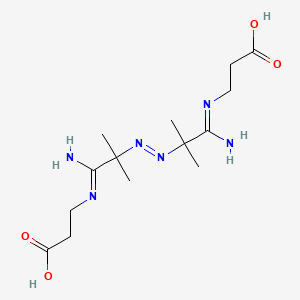 molecular formula C14H26N6O4 B12576053 2,2'-Azobis{2-[n-(2-carboxyethyl)amidino]propane} CAS No. 291314-39-1