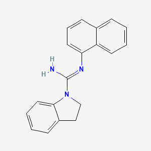 molecular formula C19H17N3 B12576095 N'-(Naphthalen-1-yl)-2,3-dihydro-1H-indole-1-carboximidamide CAS No. 195436-91-0