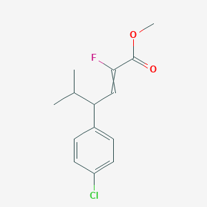 molecular formula C14H16ClFO2 B12576130 Methyl 4-(4-chlorophenyl)-2-fluoro-5-methylhex-2-enoate CAS No. 190070-04-3