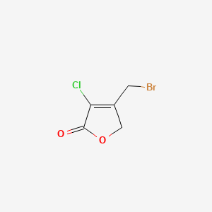 molecular formula C5H4BrClO2 B12576134 3-Chloro-4-(bromomethyl)-2(5H)-furanone CAS No. 199536-65-7