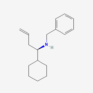 molecular formula C17H25N B12576152 Benzenemethanamine, N-[(1R)-1-cyclohexyl-3-butenyl]- CAS No. 206768-92-5