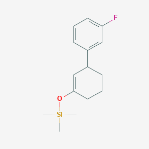 molecular formula C15H21FOSi B12576160 Silane, [[3-(3-fluorophenyl)-1-cyclohexen-1-yl]oxy]trimethyl- CAS No. 207917-03-1