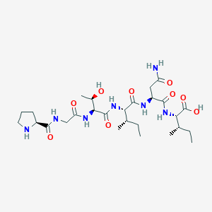 molecular formula C27H47N7O9 B12576161 L-Isoleucine, L-prolylglycyl-L-threonyl-L-isoleucyl-L-asparaginyl- CAS No. 289885-44-5