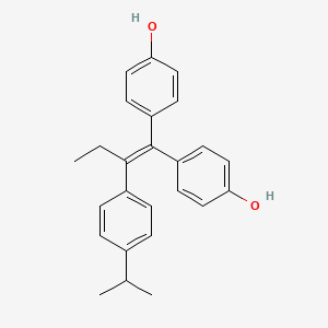 molecular formula C25H26O2 B12576232 Phenol, 4,4'-[2-[4-(1-methylethyl)phenyl]-1-butenylidene]bis- CAS No. 577749-93-0