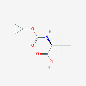 molecular formula C10H17NO4 B12576234 N-[(Cyclopropyloxy)carbonyl]-3-methyl-L-valine CAS No. 572924-74-4