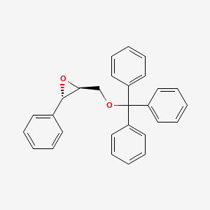 molecular formula C28H24O2 B12576256 Oxirane, 2-phenyl-3-[(triphenylmethoxy)methyl]-, (2S,3S)- CAS No. 192719-44-1