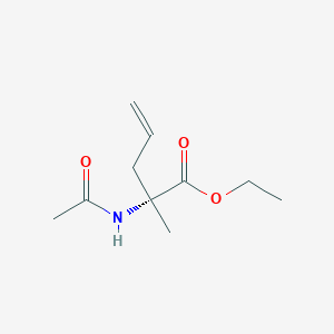 molecular formula C10H17NO3 B12576271 4-Pentenoic acid, 2-(acetylamino)-2-methyl-, ethyl ester, (2R)- CAS No. 339991-80-9