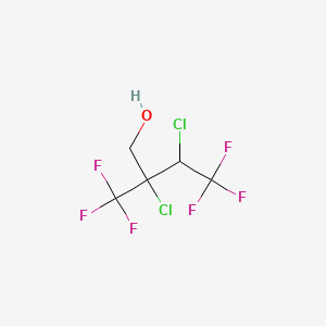 molecular formula C5H4Cl2F6O B12576302 2,3-Dichloro-4,4,4-trifluoro-2-(trifluoromethyl)butan-1-ol CAS No. 189287-63-6