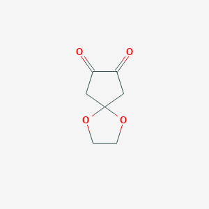 molecular formula C7H8O4 B12576331 1,4-Dioxaspiro[4.4]nonane-7,8-dione CAS No. 603128-91-2