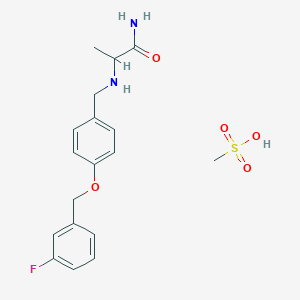 (S)-2-((4-((3-Fluorobenzyl)oxy)benzyl)-amino)propanamide methanesulfonate