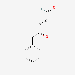 molecular formula C11H10O2 B12576344 4-Oxo-5-phenylpent-2-enal CAS No. 601490-17-9