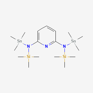 molecular formula C17H39N3Si2Sn2 B12576375 N~2~,N~6~-Bis(trimethylsilyl)-N~2~,N~6~-bis(trimethylstannyl)pyridine-2,6-diamine CAS No. 185255-29-2
