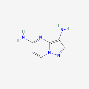 molecular formula C6H7N5 B12576383 Pyrazolo[1,5-A]pyrimidine-3,5-diamine CAS No. 201599-16-8
