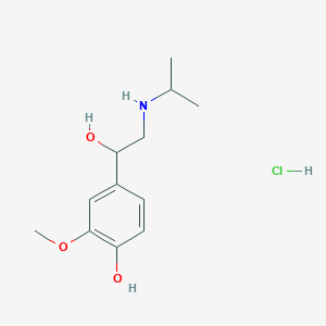 molecular formula C12H20ClNO3 B125764 alpha-((Isopropylamino)methyl)vanillyl alcohol hydrochloride CAS No. 1420-27-5