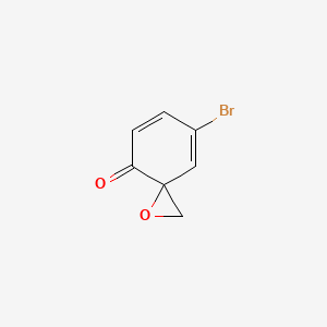 molecular formula C7H5BrO2 B12576409 1-Oxaspiro[2.5]octa-5,7-dien-4-one, 7-bromo- CAS No. 202001-83-0