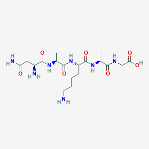 molecular formula C18H33N7O7 B12576468 L-Asparaginyl-L-alanyl-L-lysyl-L-alanylglycine CAS No. 198063-22-8