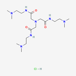 molecular formula C18H40ClN7O3 B12576473 2-[bis[2-[2-(dimethylamino)ethylamino]-2-oxoethyl]amino]-N-[2-(dimethylamino)ethyl]acetamide;hydrochloride CAS No. 184964-45-2