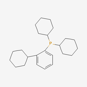 molecular formula C24H37P B12576530 Dicyclohexyl(2-cyclohexylphenyl)phosphane CAS No. 625856-27-1