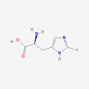 molecular formula C6H8IN3O2 B1257654 Histidine, 2-iodo- 