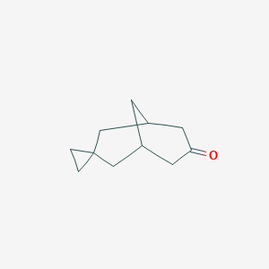 molecular formula C11H16O B12576540 Spiro[bicyclo[3.3.1]nonane-3,1'-cyclopropan]-7-one CAS No. 188621-89-8