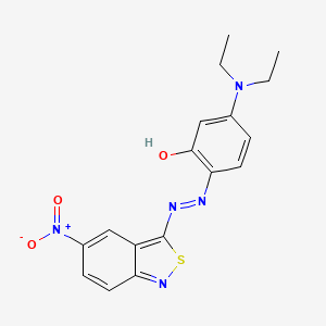 molecular formula C17H17N5O3S B12576545 3-(Diethylamino)-6-[2-(5-nitro-2,1-benzothiazol-3-yl)hydrazinylidene]cyclohexa-2,4-dien-1-one CAS No. 280143-03-5