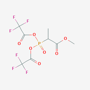 molecular formula C8H7F6O7P B12576549 Methyl 2-{bis[(trifluoroacetyl)oxy]phosphoryl}propanoate CAS No. 184291-93-8