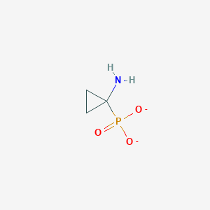 molecular formula C3H6NO3P-2 B1257655 1-Aminocyclopropylphosphonate(2-) 