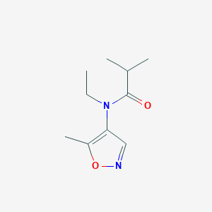 molecular formula C10H16N2O2 B12576550 N-Ethyl-2-methyl-N-(5-methyl-1,2-oxazol-4-yl)propanamide CAS No. 600638-73-1