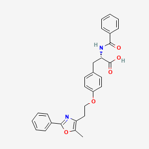 molecular formula C28H26N2O5 B12576560 N-Benzoyl-O-[2-(5-methyl-2-phenyl-1,3-oxazol-4-yl)ethyl]-L-tyrosine CAS No. 201660-12-0