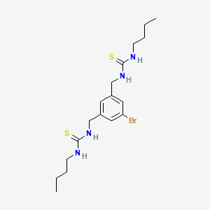 molecular formula C18H29BrN4S2 B12576561 Thiourea, N,N''-[(5-bromo-1,3-phenylene)bis(methylene)]bis[N'-butyl- CAS No. 193606-88-1